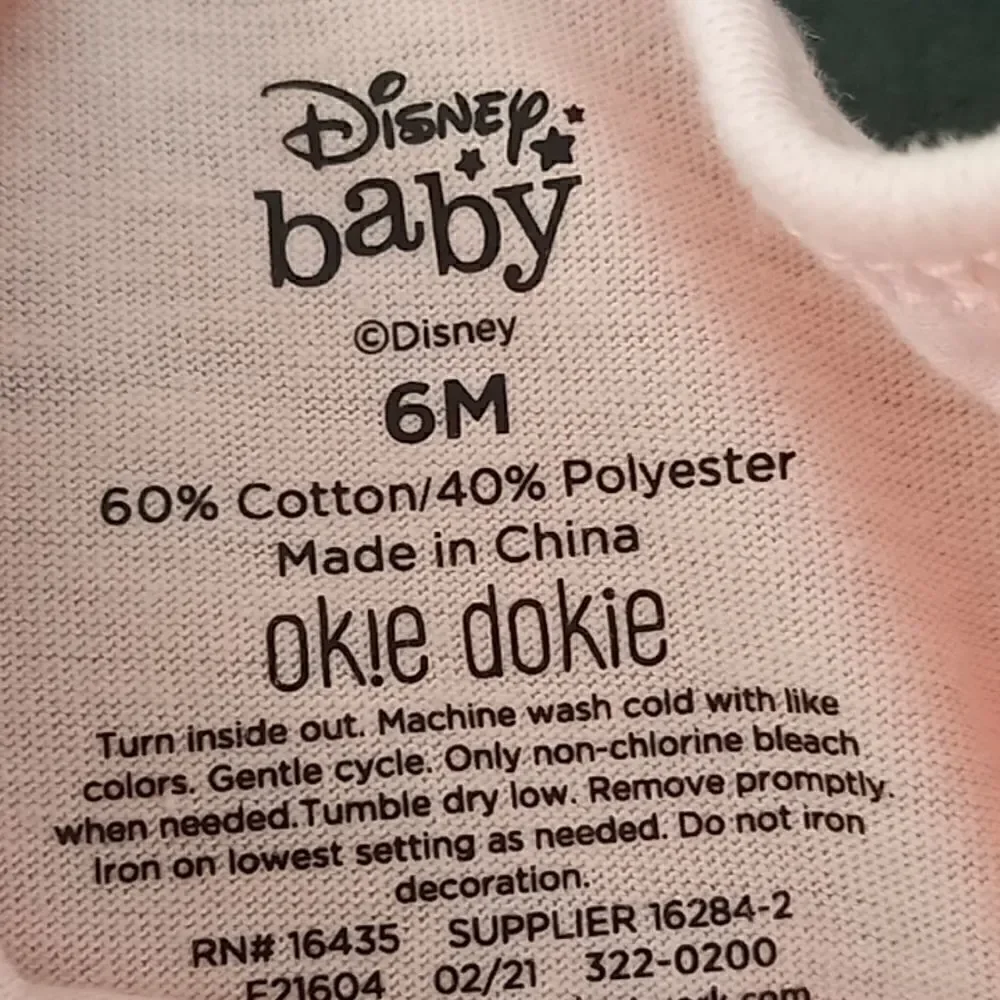 Okie dokie Disney onesie 6 months